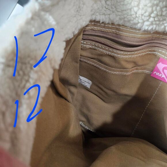 Vintage y2k roxy tan sherpa rectangular shoulder purse - Picture 8 of 8